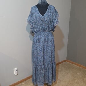 Max Studio Blue Floral Maxi Dress